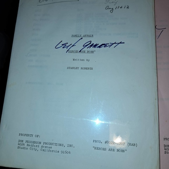 2 Well Preserved scripts from Family Affair -by Stanley Roberts & Elroy Schwartz - Picture 4 of 10